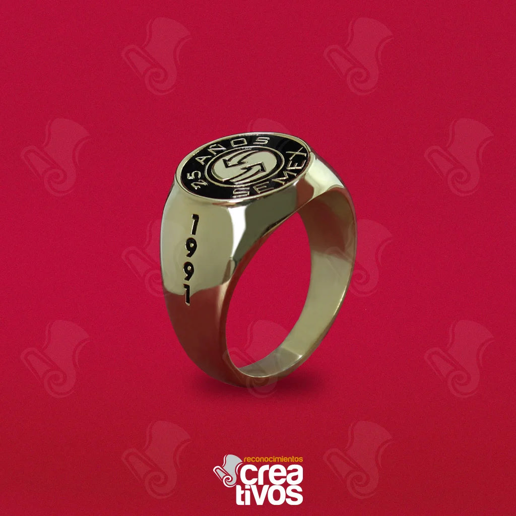 Anillo Personalizado Dorado para SEMEX