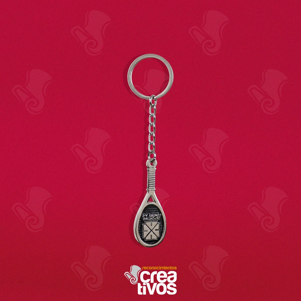 Llavero Personalizado Plateado de Deportivo Contry