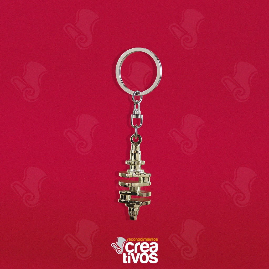 Llavero Personalizado Dorado de Cigüeñal