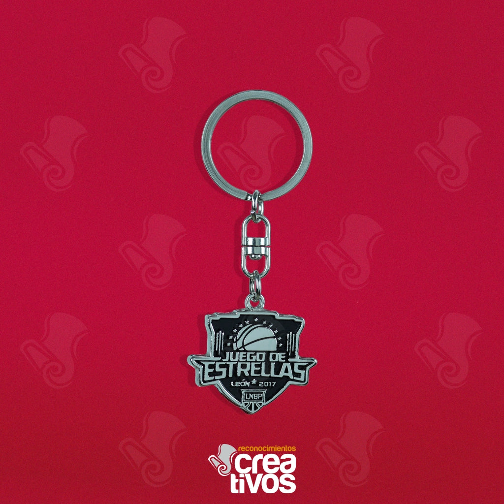 Llavero Personalizado Plateado del Juego de Estrellas LNBP