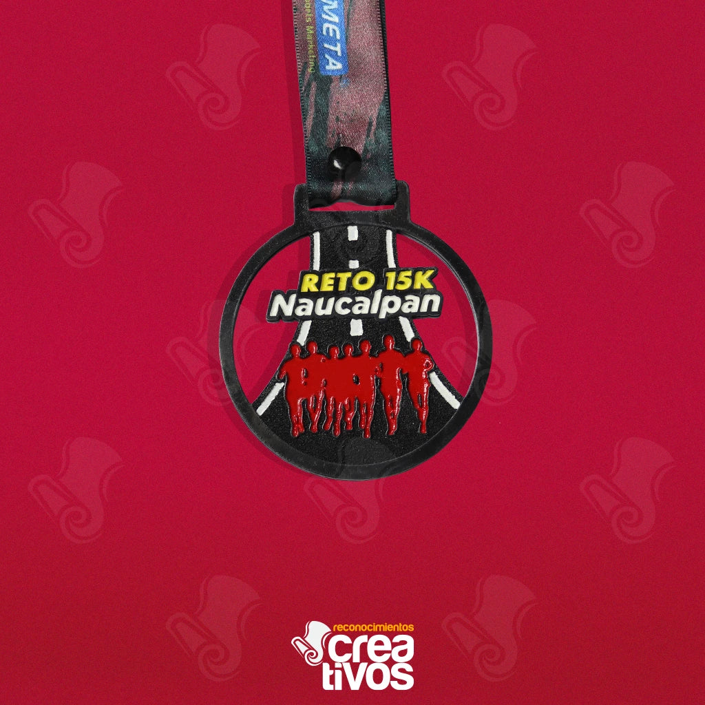 Medalla Personalizada de Reto 15K Naucalpan