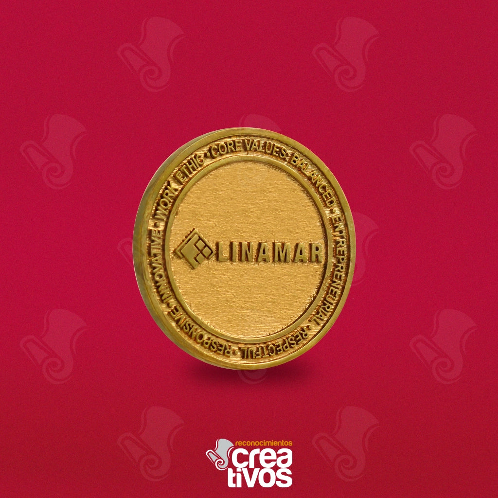 Moneda Personalizada Dorada de Linamar