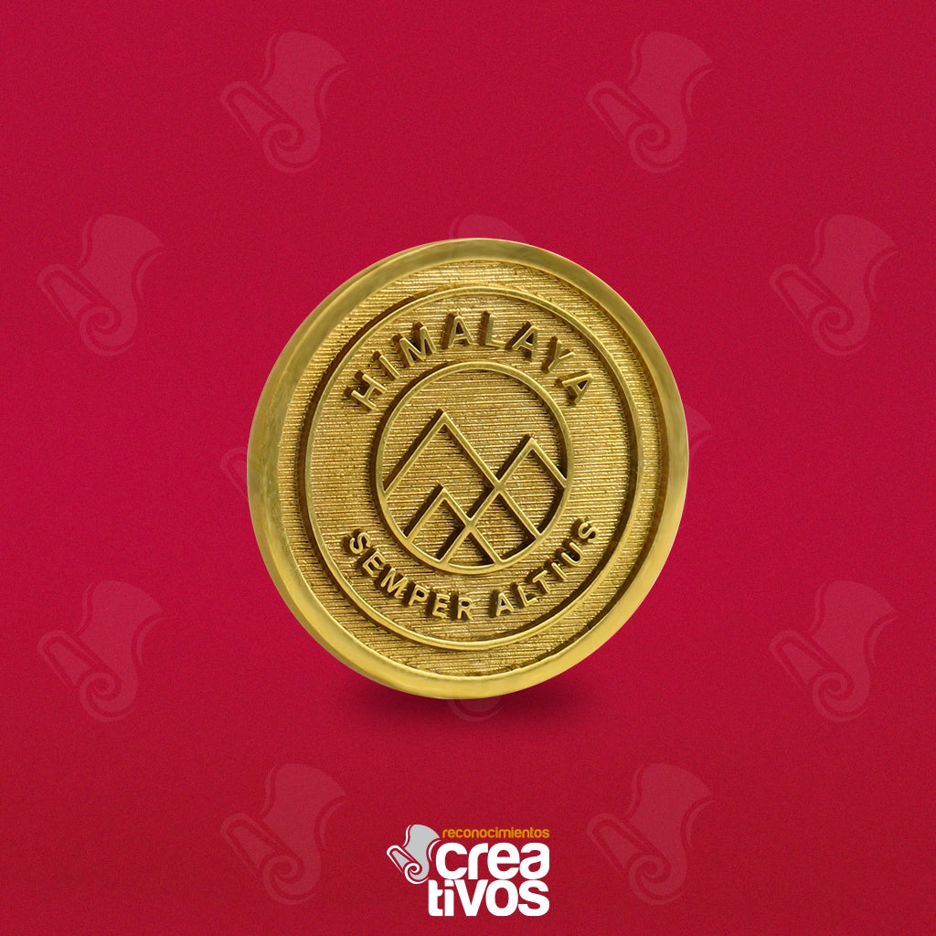 Moneda Personalizada Dorado Brillante de Himalaya