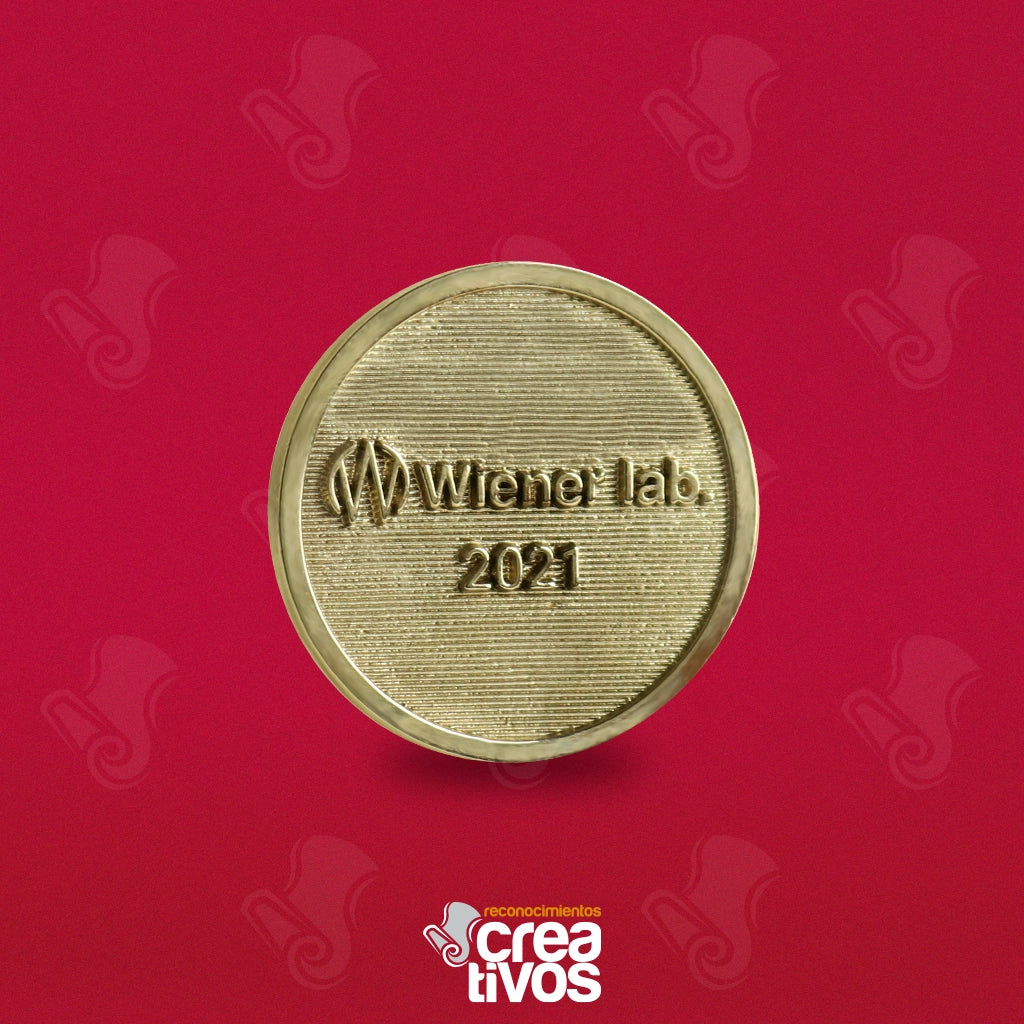 Moneda Personalizada Plateada de Wiener Lab