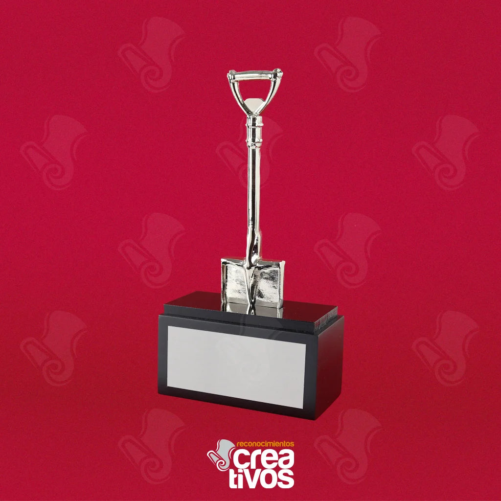 Reconocimiento Metálico Diseño Pala Plateada