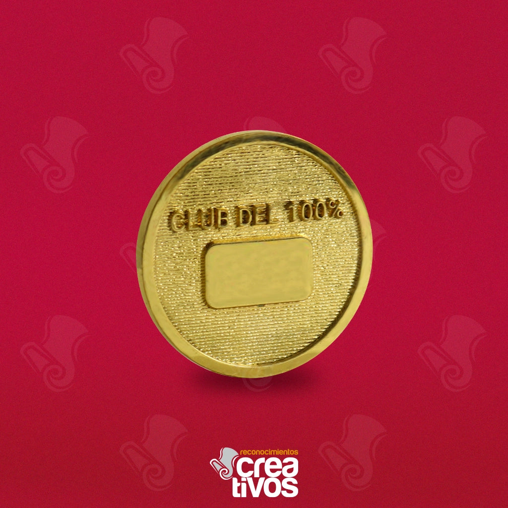Moneda Personalizada Dorada de Wiener Lab
